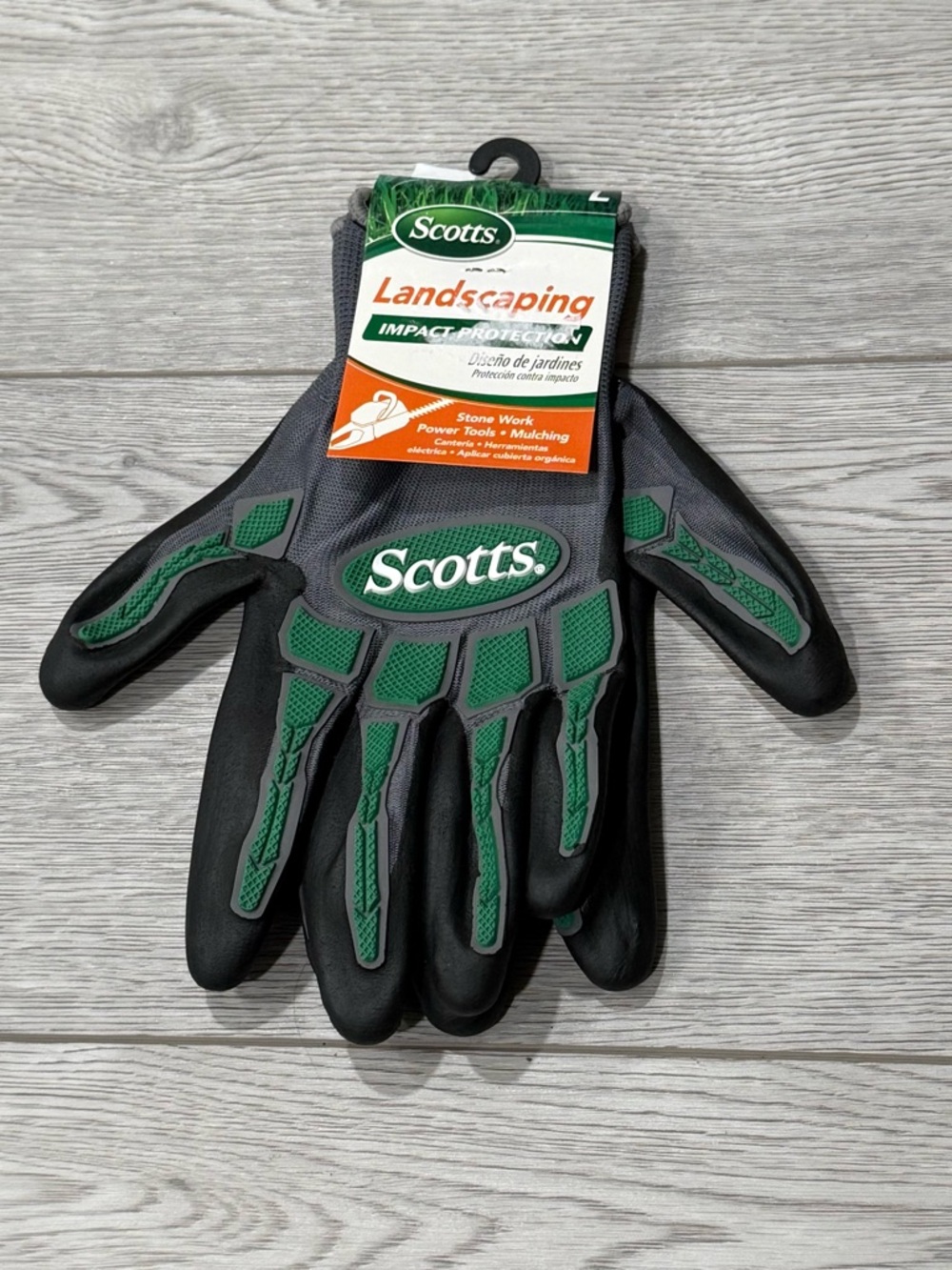 Scotts Gloves Landscaping Yard Care Size-L-Stone Work-Power Tools-Mulching